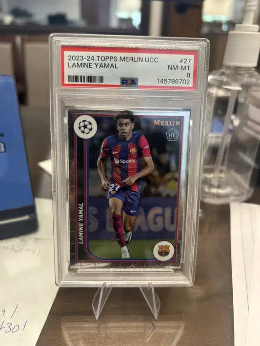 Carte de collection Lamine Yamal #27 2023 Topps Merlin UEFA Club Competitions, carte de football.